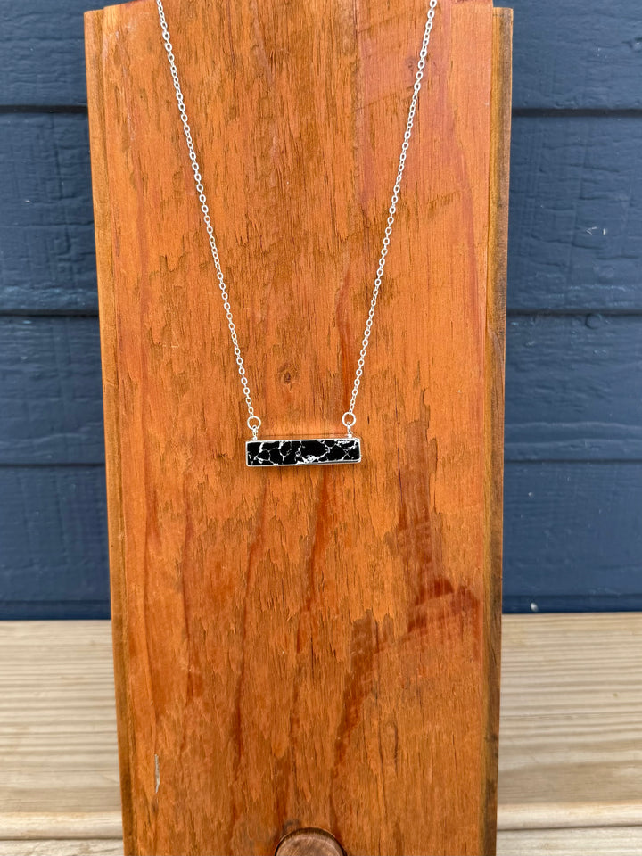 Montana Black Bar Necklace