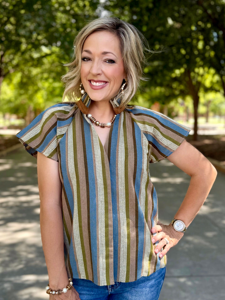 Striped Delight Top by THML