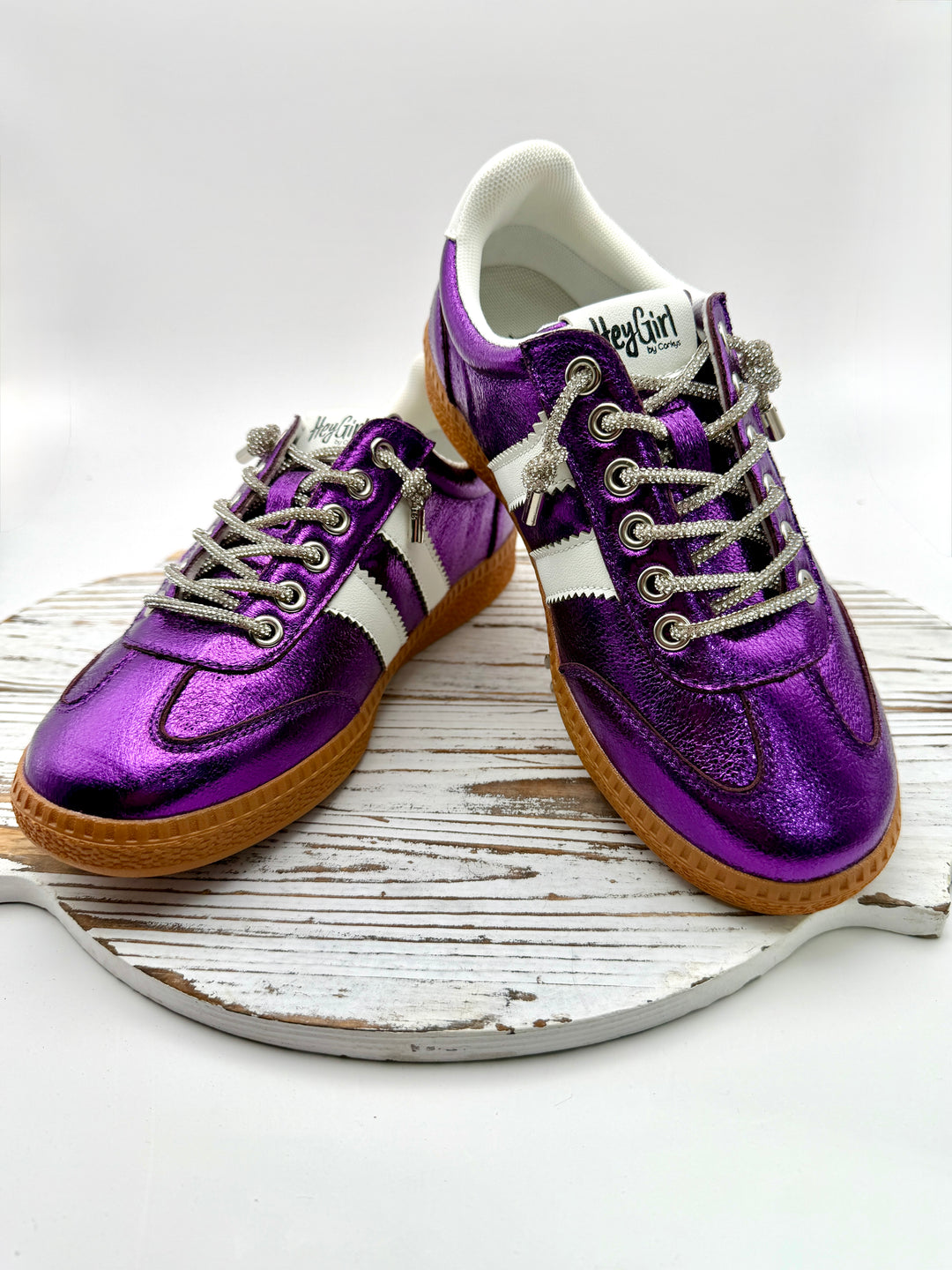 Heads Up Purple Metallic Sneaker by Corkys