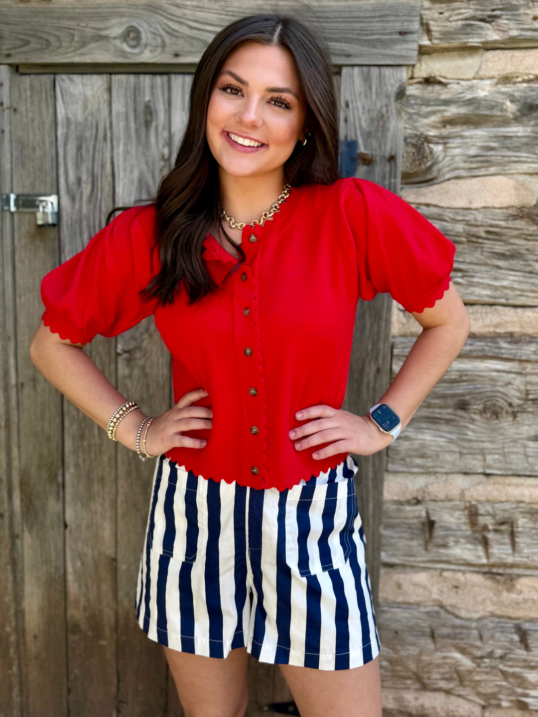 Darling Detail Red Sweater