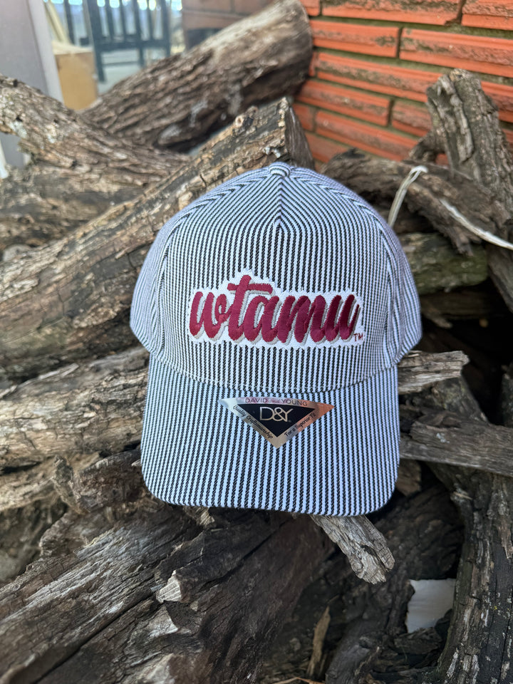 WTAMU Cutout Patch Striped Cap