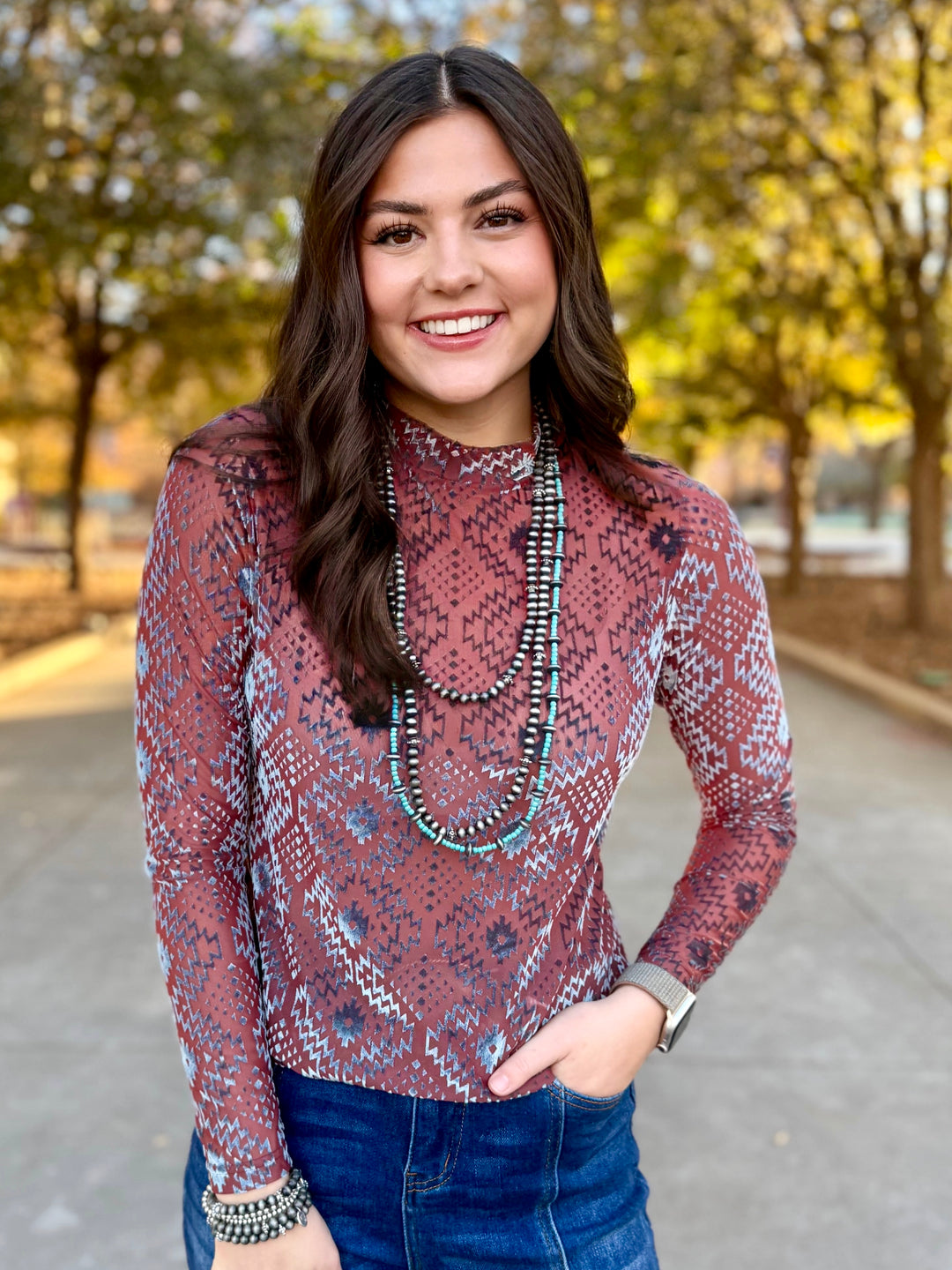 Wild West Sheer Velvet Blouse