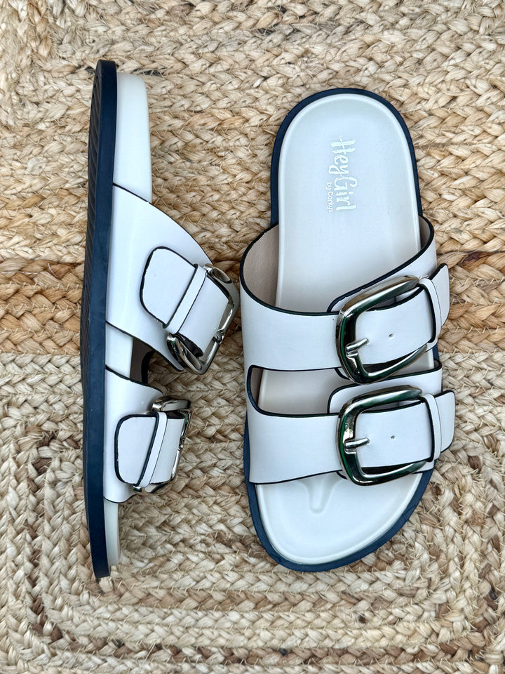 Private Jet Ivory Sandal by Corkys