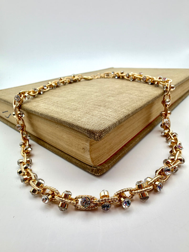 Nadia Gold & Rhinestone Necklace