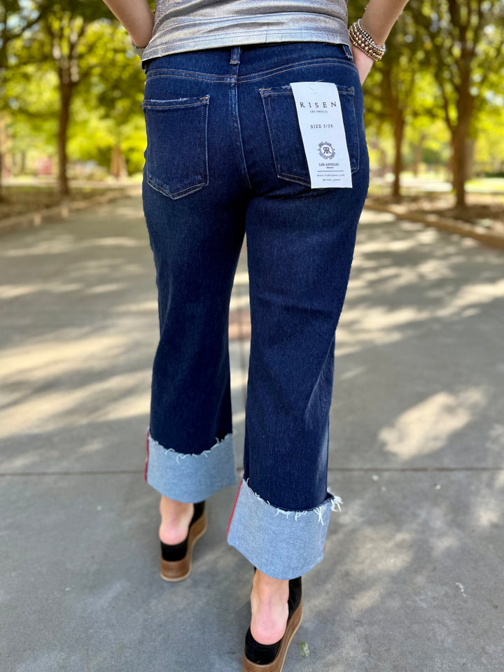 Ella Midrise Cropped Wide Leg Jean by Risen