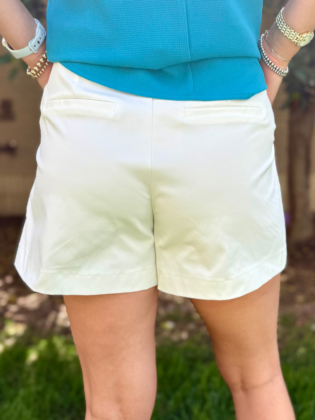 Easy Chic White Trouser Shorts