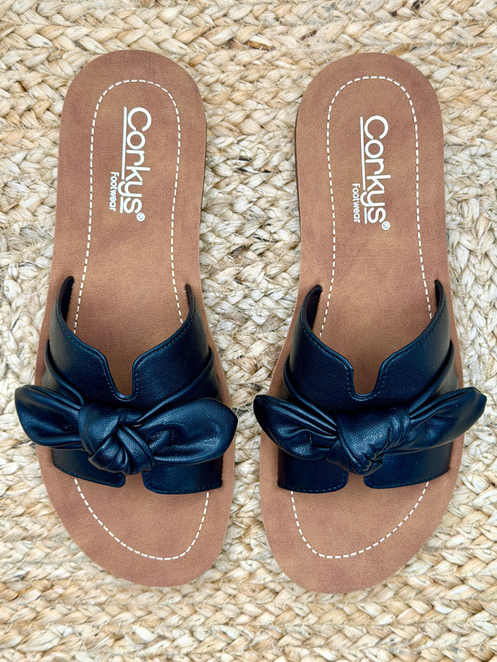 Too Cute Black Sandal by Corkys