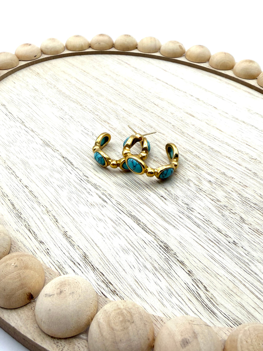 Hillary Turquoise Hoops