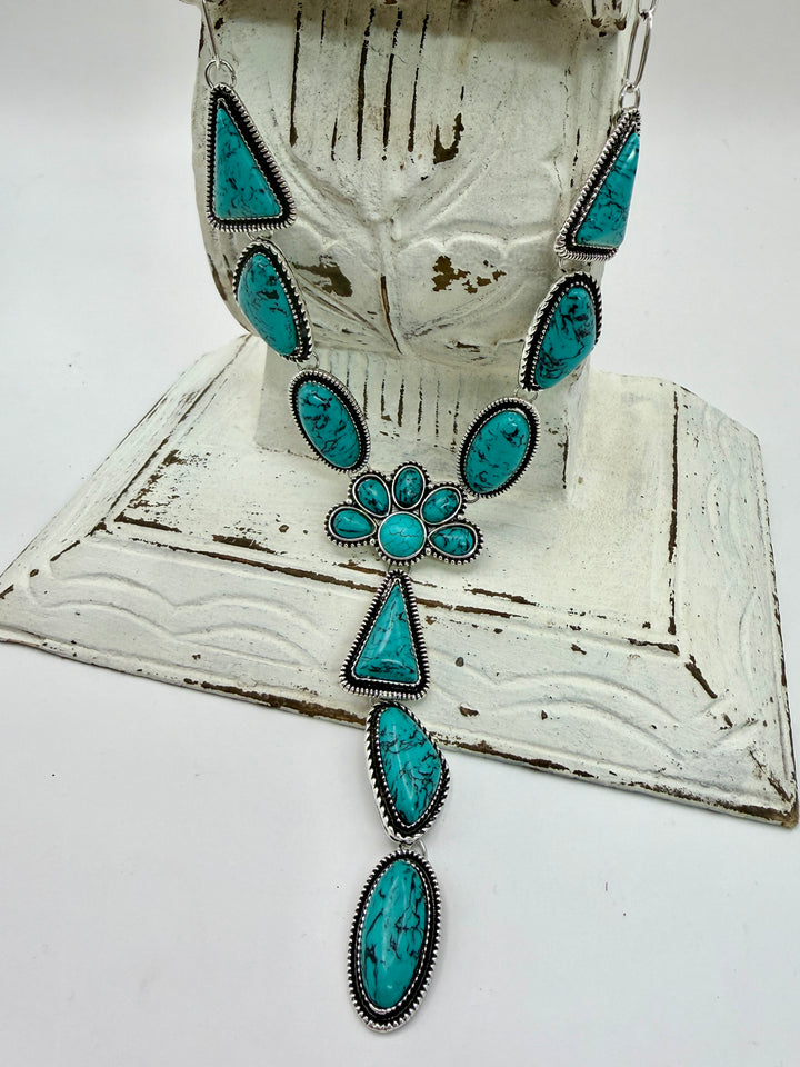 Sunset Turquoise Long Necklace