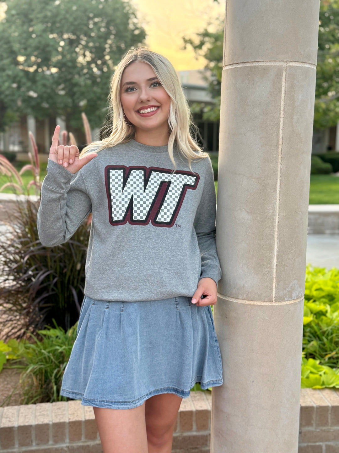 Checkered Slant WT Sweatshirt