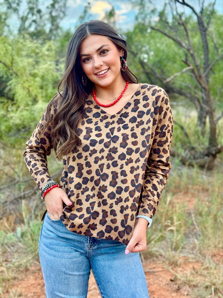 Wildly Classic Leopard V-Neck Top