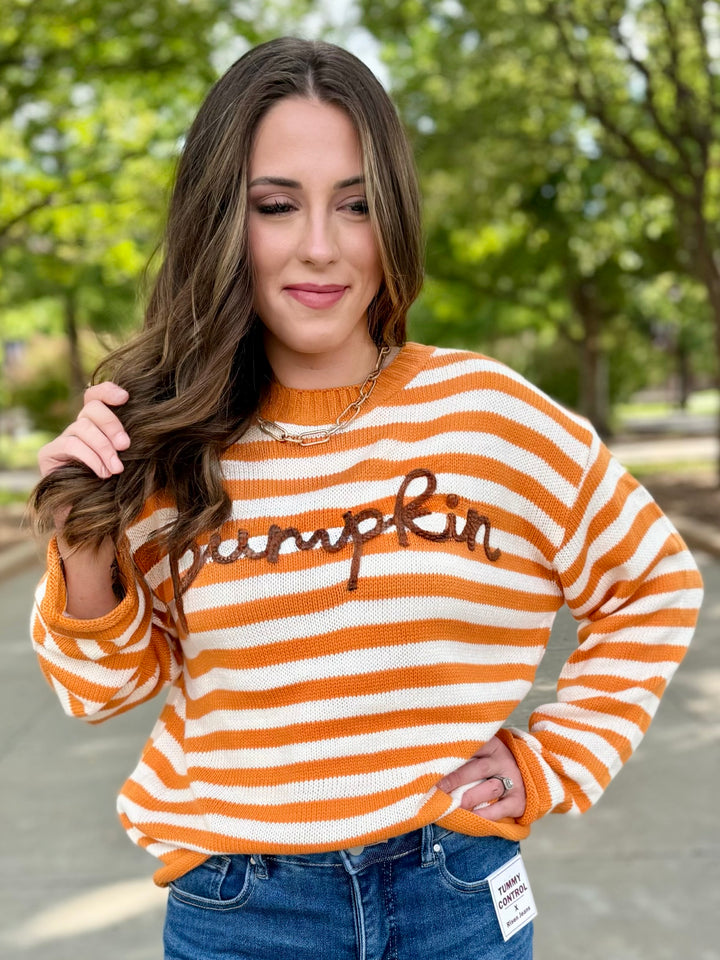 Pumpkin Stripe Sweater