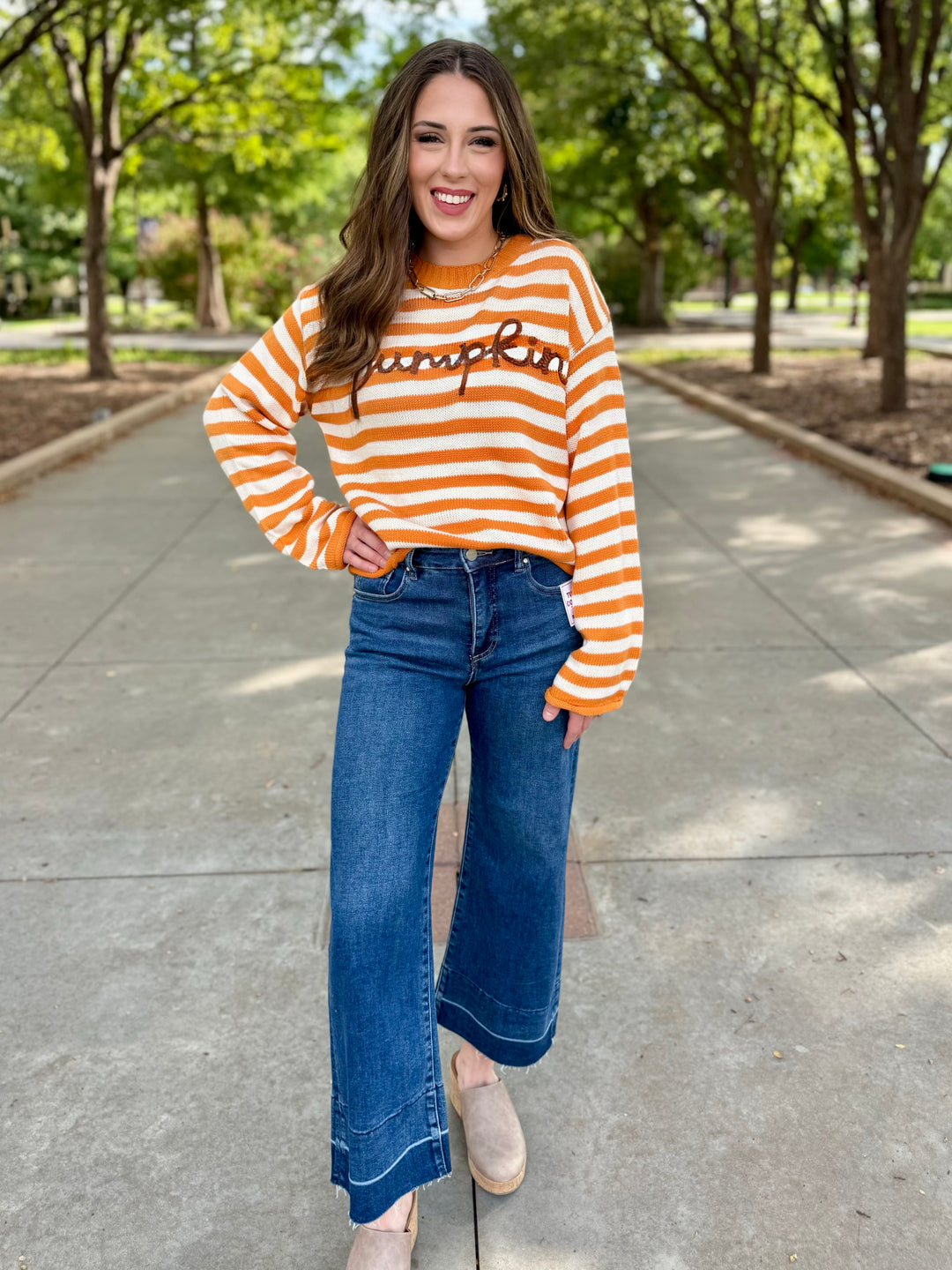 Pumpkin Stripe Sweater