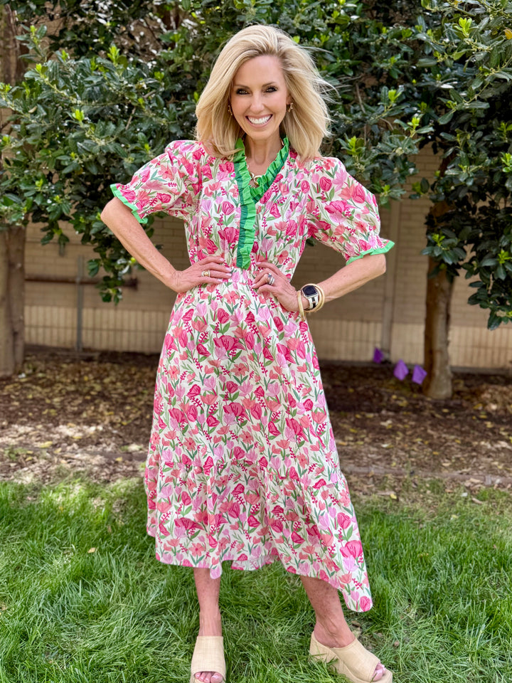 Just Blooming Floral Midi Dress