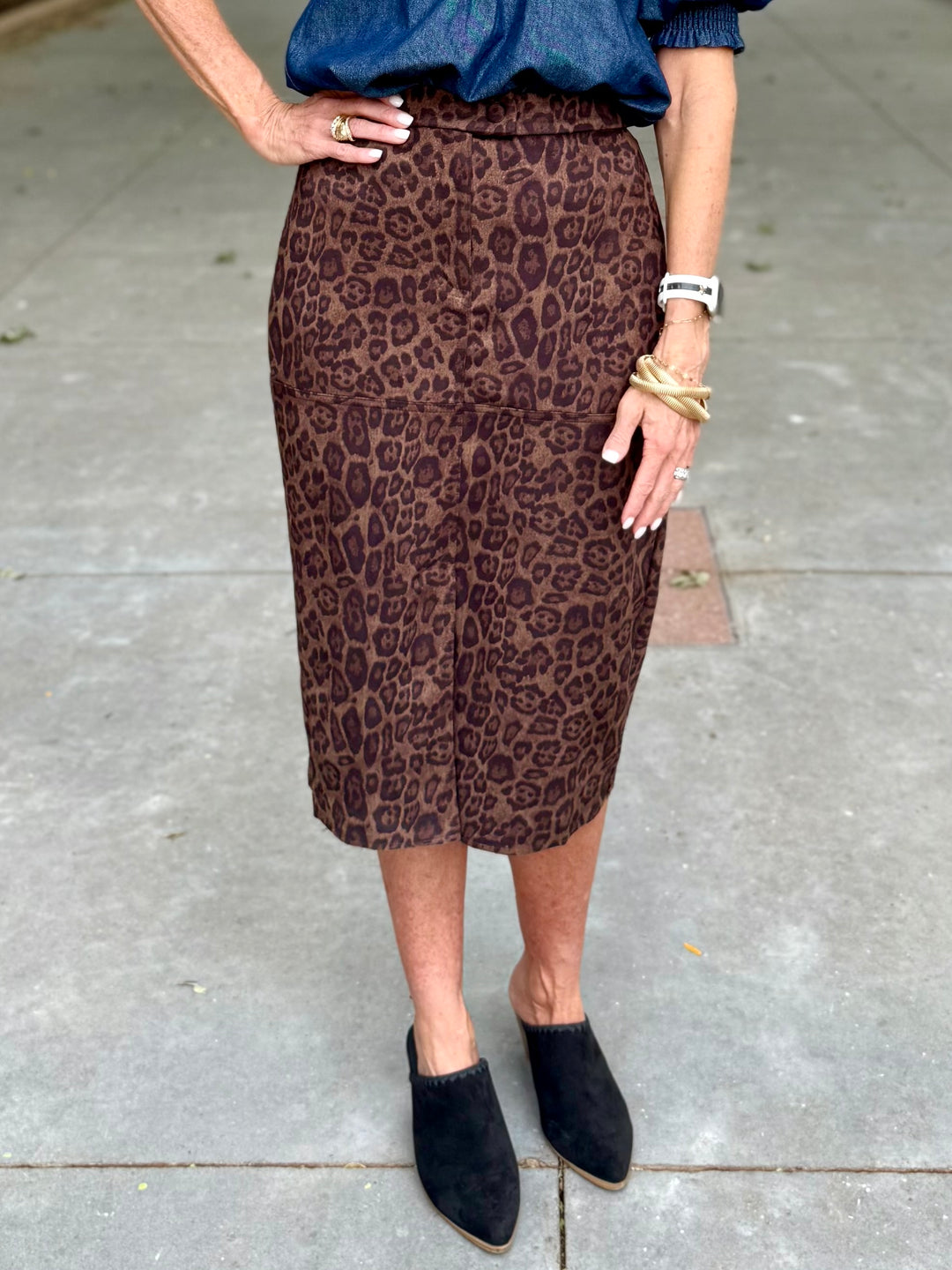 Spot On Leopard Skirt by THML