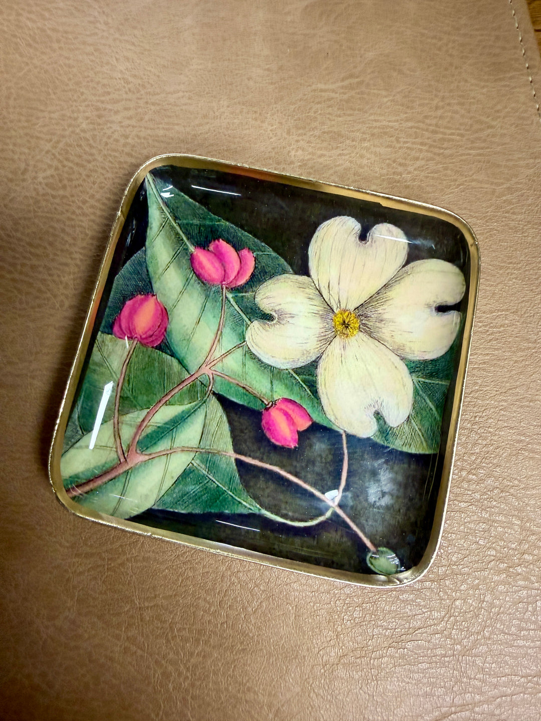 Fall Florals Metal Trinket Trays