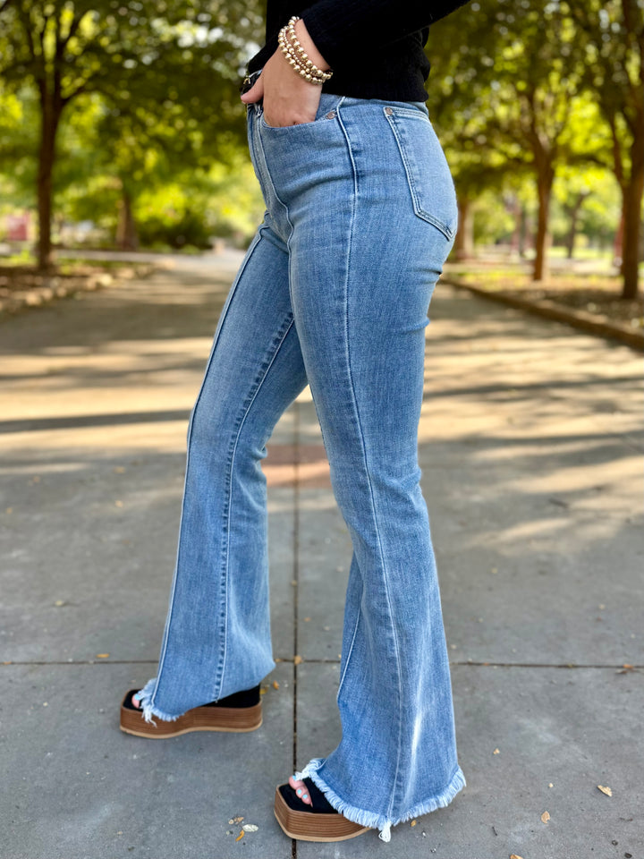 Lennon Front Seam Flare Jean by Judy Blue