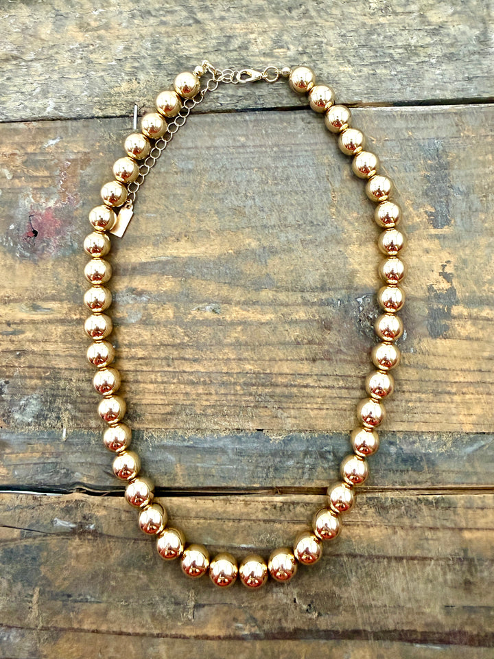 Kyla Gold Beaded Necklace