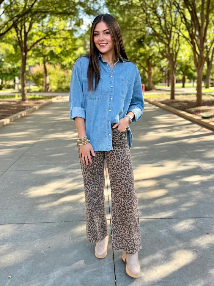 Slouchy Sunday Oversized Chambray Top