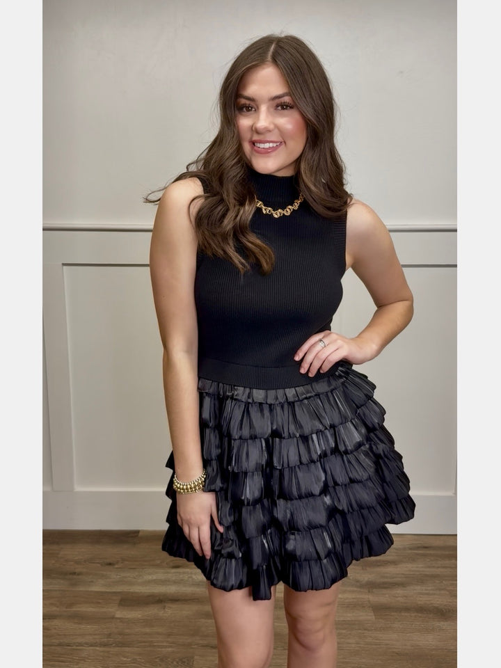 Rodeo Nights Sleeveless Black Mini Dress