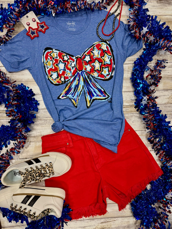 Callie Ann Stelter Patriotic Bow Tee by Texas True Threads