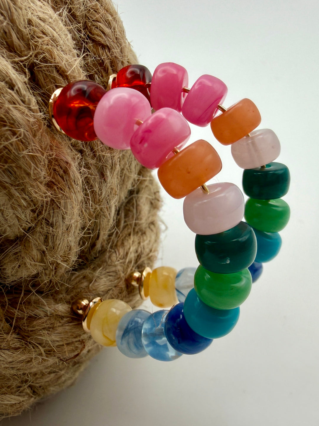Summer Skies Beaded Hoops