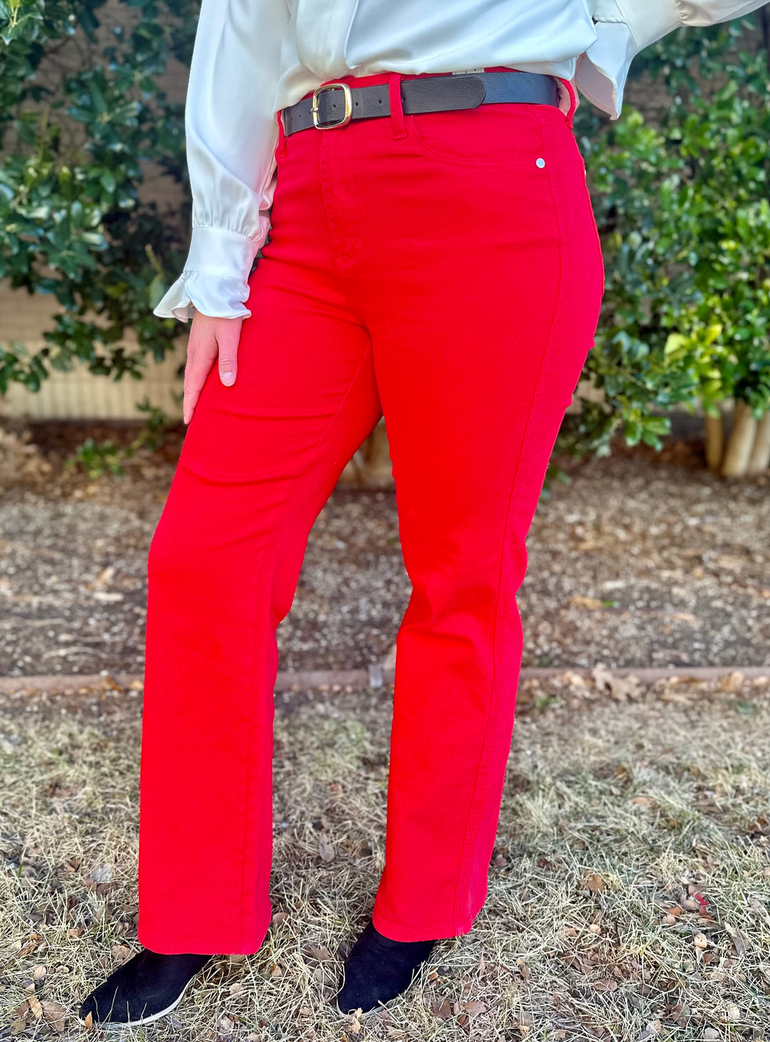 Braelynn Straight Fit Red Jean by Judy Blue