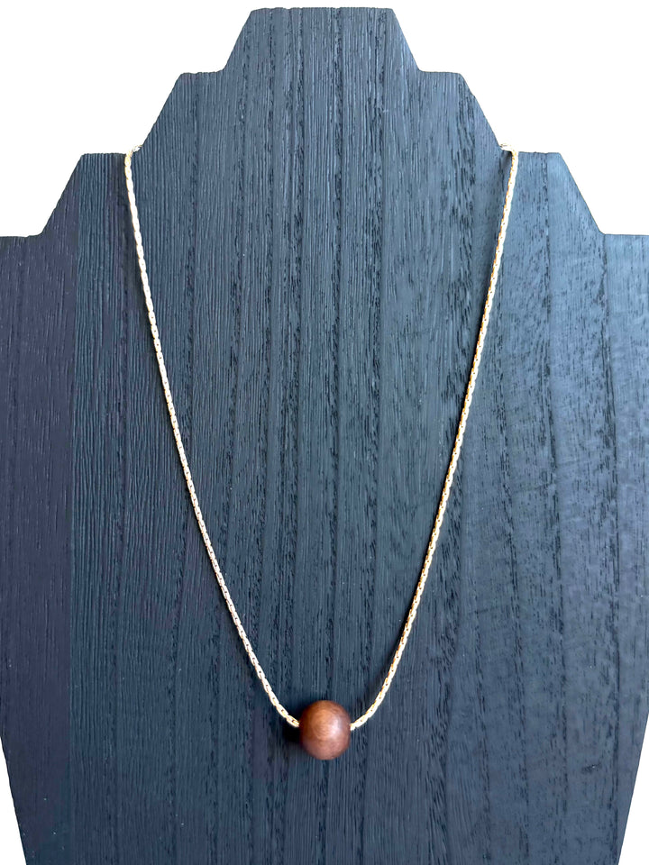 Ren Dainty Wooden Bead Necklace