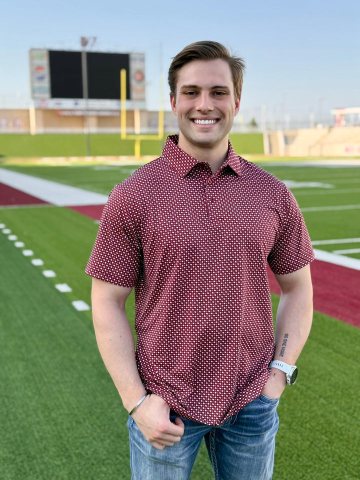 Maroon Lonestar Polo by High Creek Outdoors