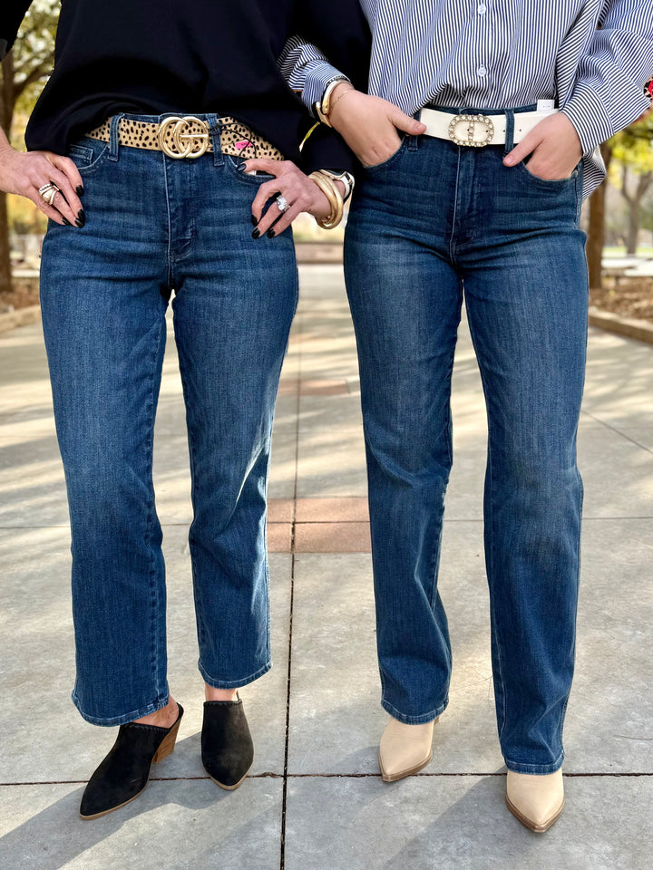 Arden Mid Rise Straight Leg PETITE Jean by Judy Blue