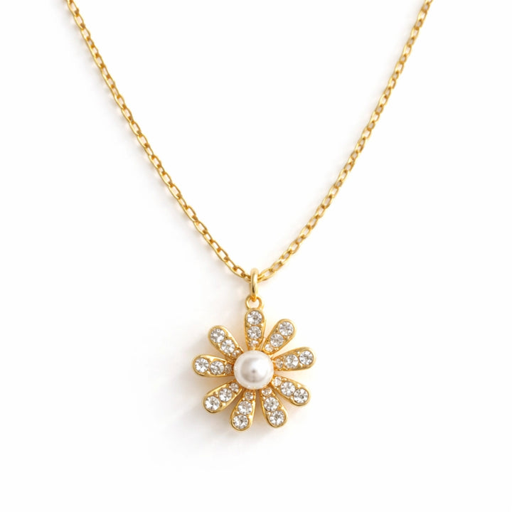 Daisy Gold CZ Necklace