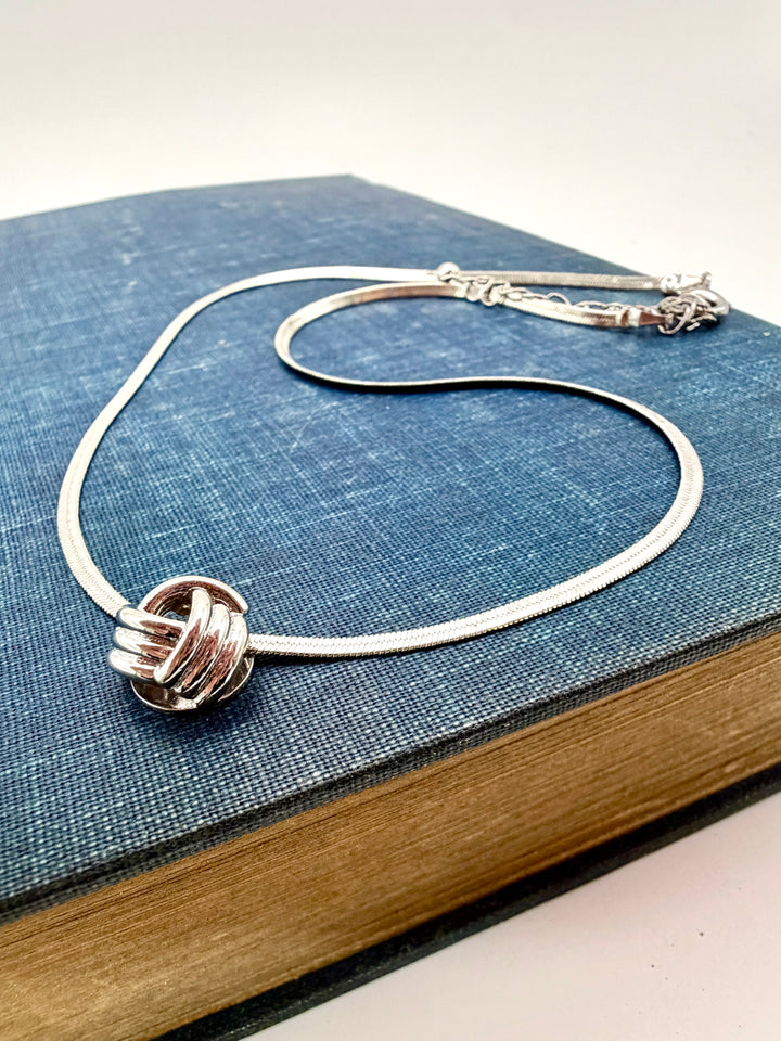 Silver Love Knot Necklace