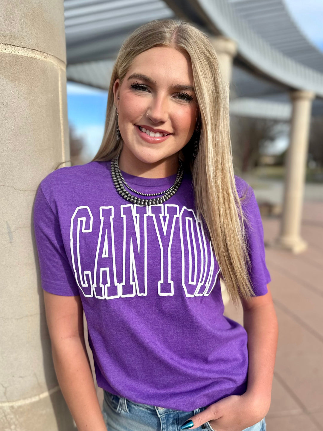Canyon Puff Outline Purple Tee