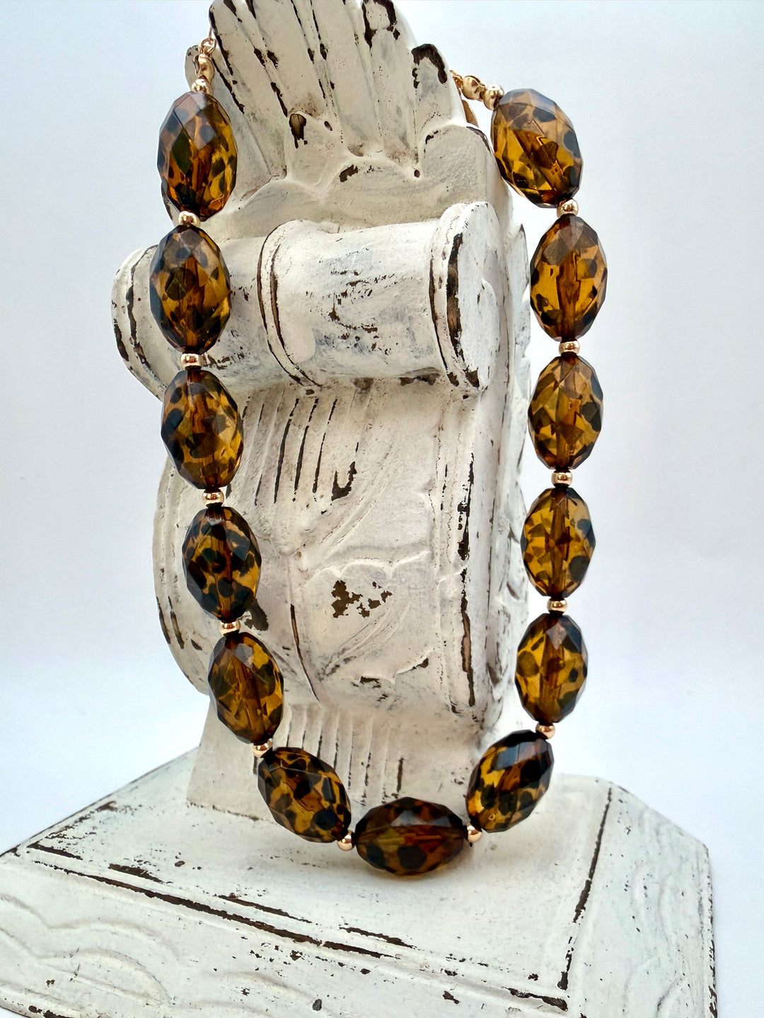 Gold Tortoise Beaded Necklace