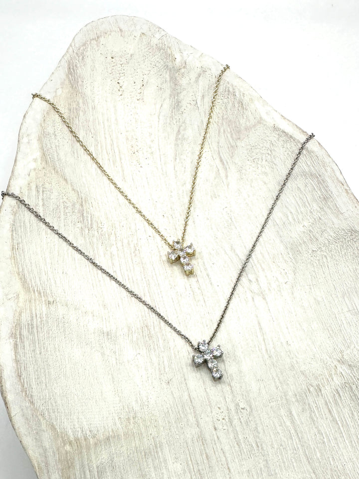 Blessed CZ Cross Necklace