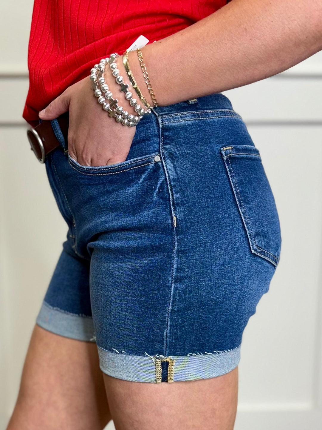 Teresa High Rise Cuffed Shorts by Risen