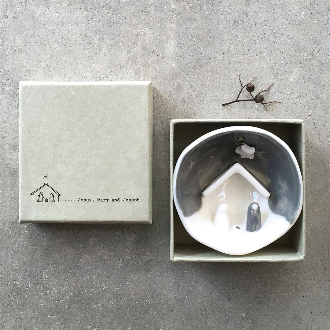 Nativity Porcelain Ornament