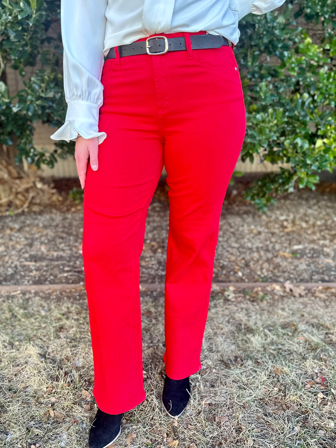 Braelynn Straight Fit Red Jean by Judy Blue – Blessed Buffalo Boutique