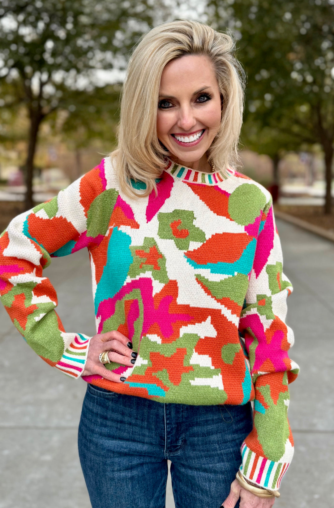 Bright Days Multi Color Sweater