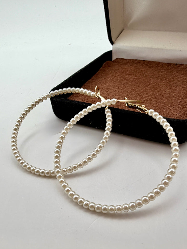 Hope Pearl Hoop Earrings