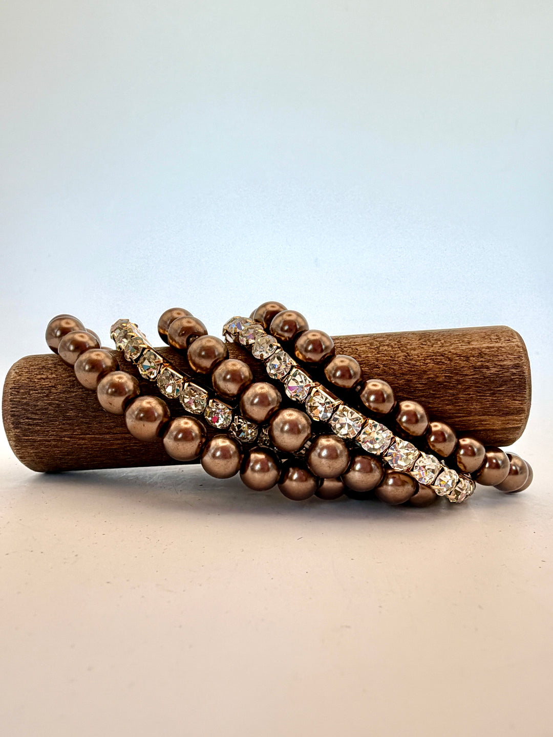 Marlene Mocha Beaded Bracelet Set