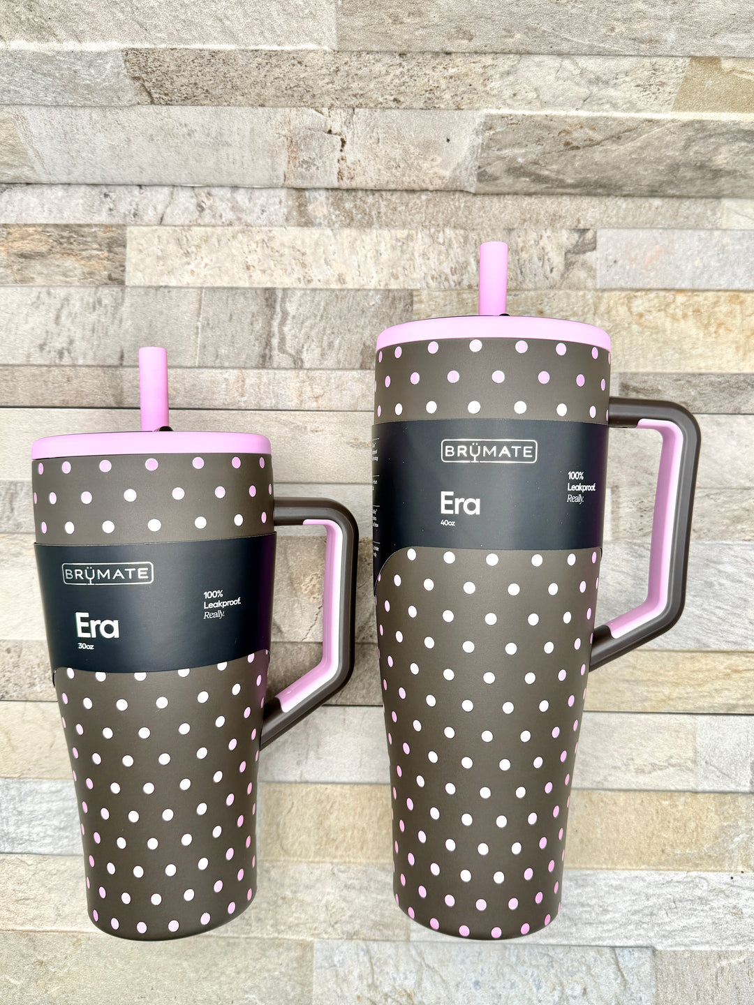 BrüMate Mocha Dot Era Straw Tumblers
