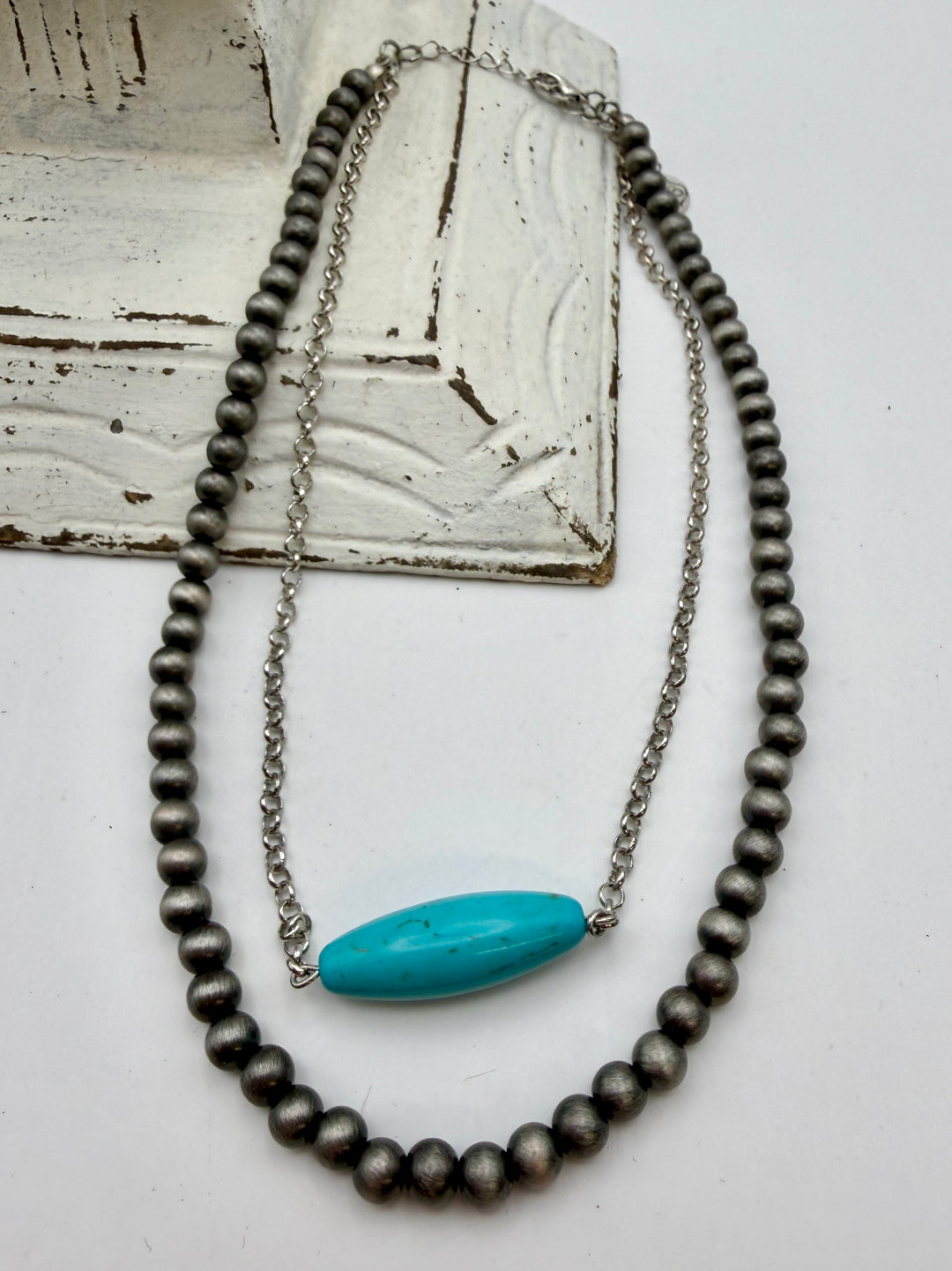 Sylvia Layered Turquoise Pendant Necklace