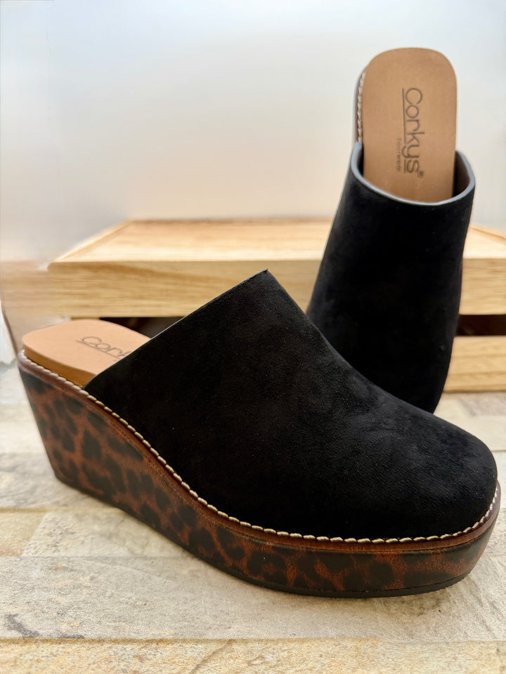 Maybe Later Black Mule By Corkys