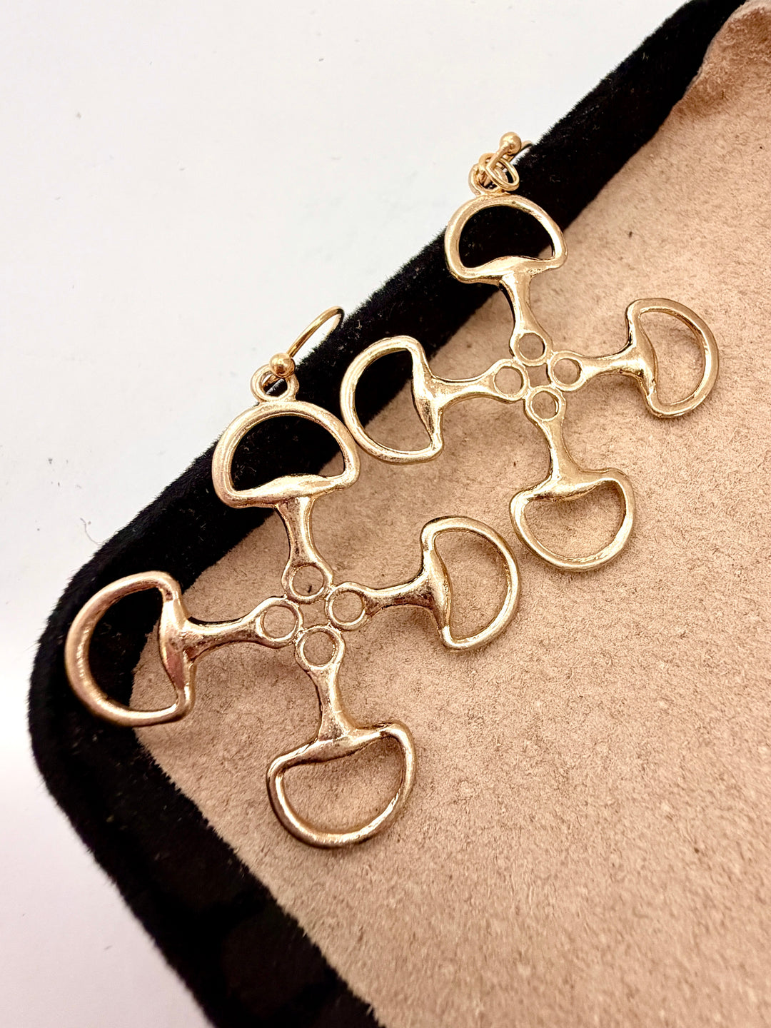 Lady May Gold Bit Earrings