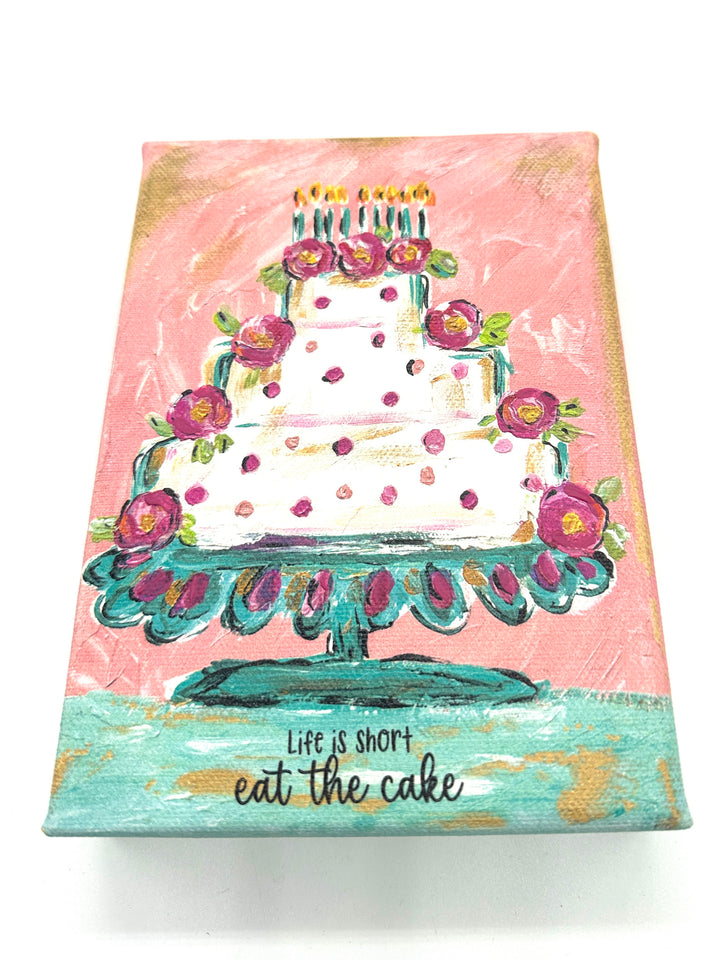 Sweet Celebration Cake Present Canvas