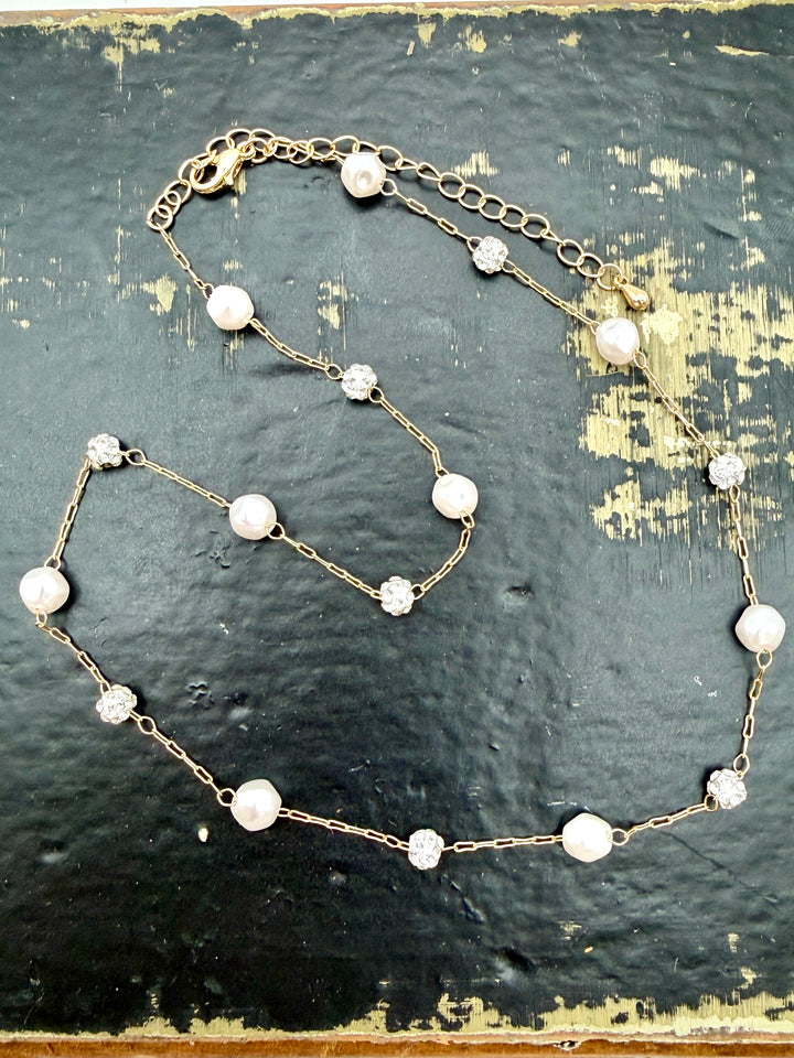 Faith Dainty Pearl Necklace