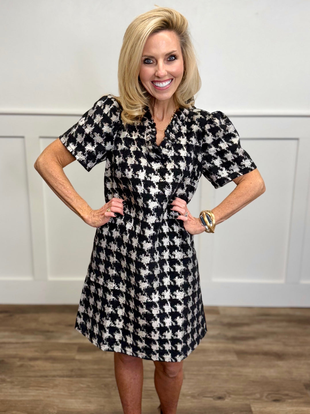 Houndstooth Party Dress