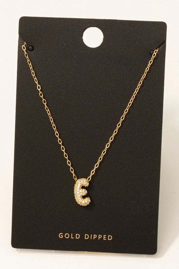 CZ Mini Initial Balloon Necklace