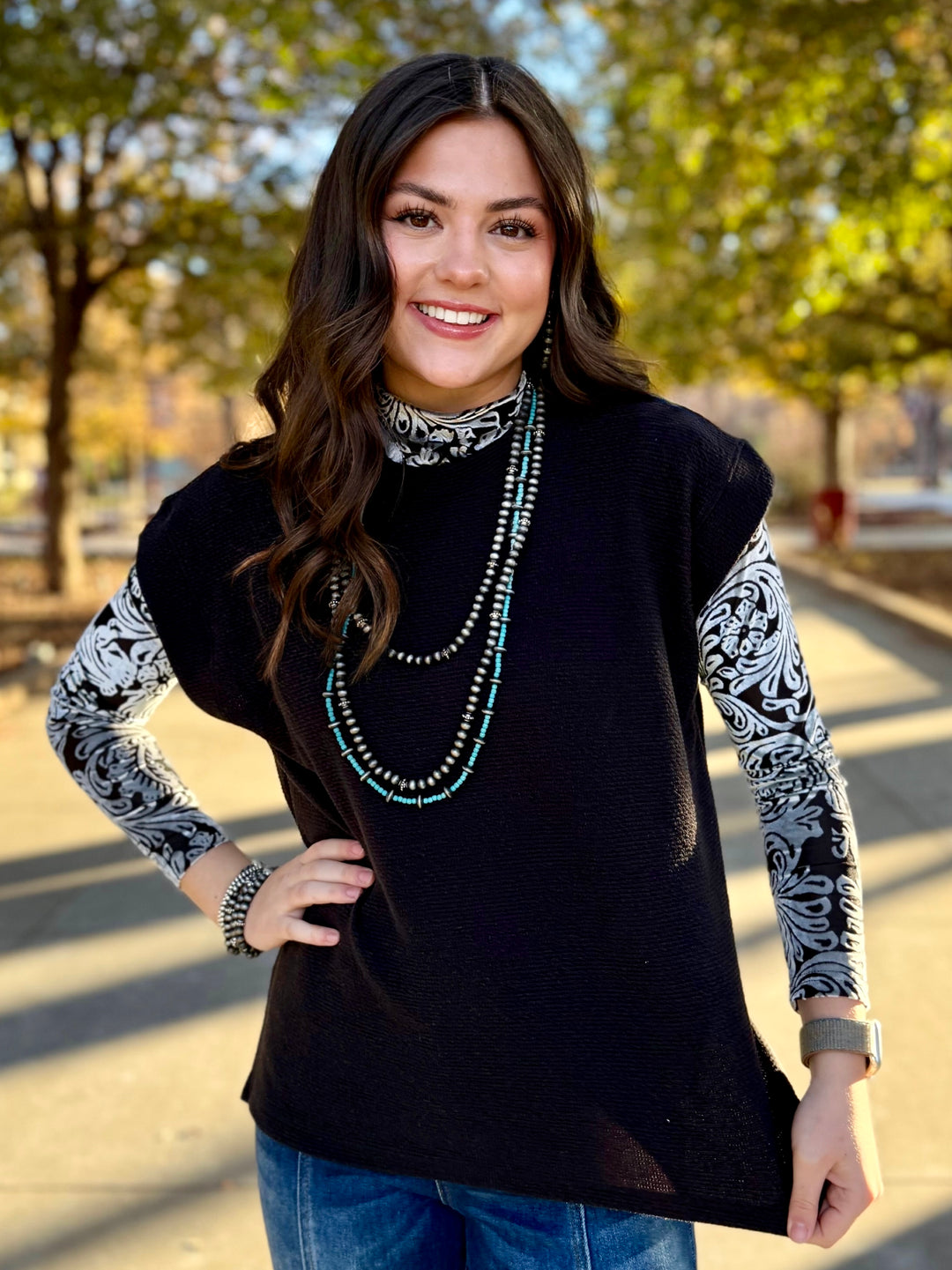 Basic in Black Sleeveless Top